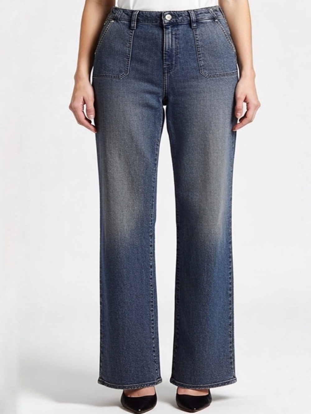 NWT NYDJ Marilyn Straight-Leg Denim Jeans - Picture 1 of 9